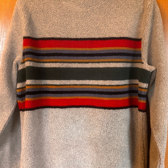 Pendleton Jacket & Vest Set National Park Glacier Stripe Sherpa Mens S/M fullZip - Picture 6 of 14